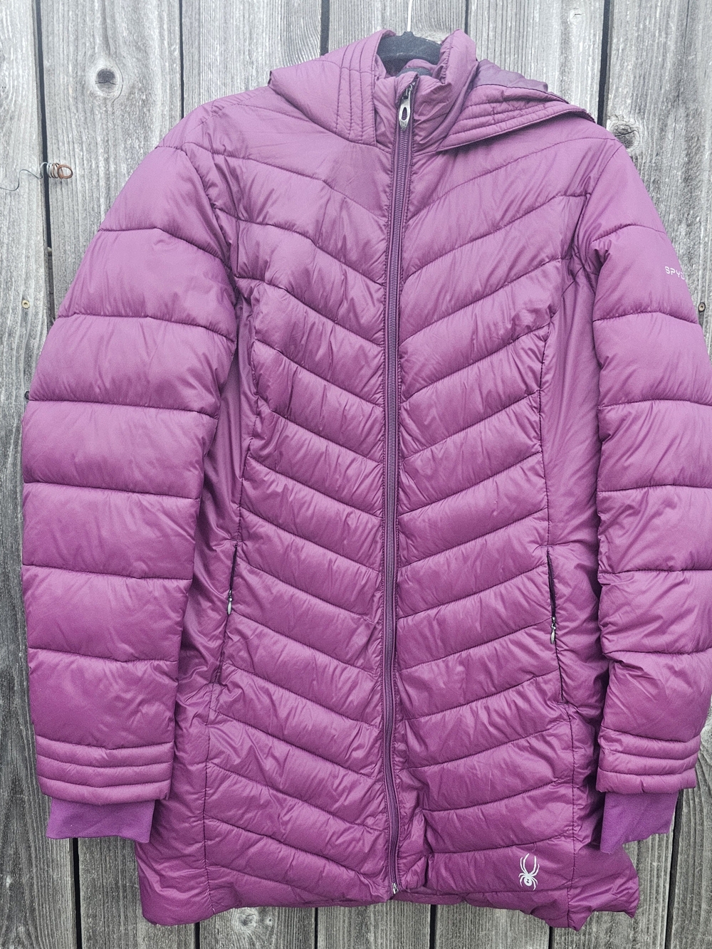 Spyder Women's Plum Hooded Quilted Puffer Coat